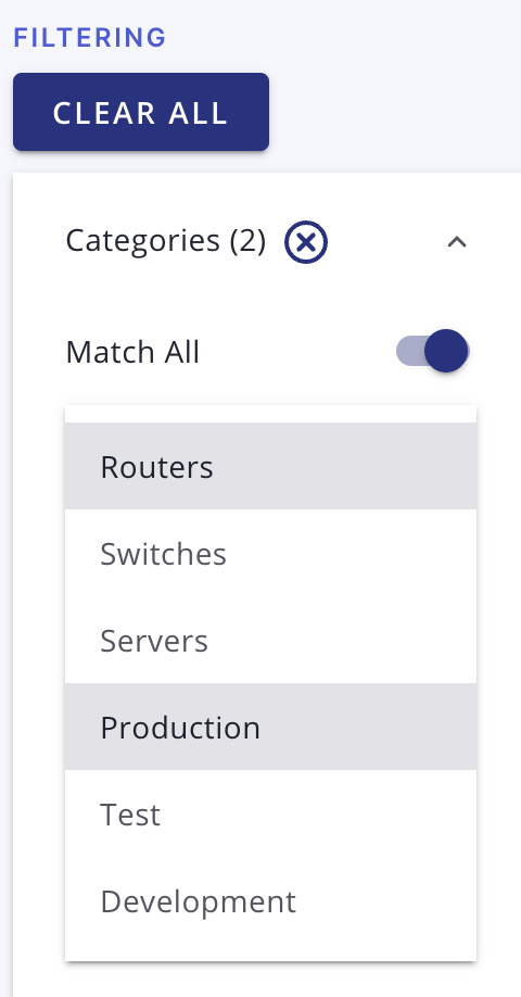 Horizon Node Category Filter.