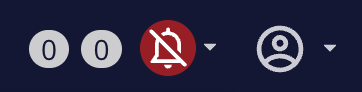 Portion of Horizon top menu bar displaying a red notification bell symbol
